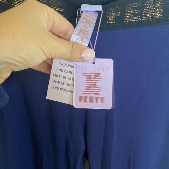 NWT- FENTY-The Savage X Jersey Legging high-waisted, Navy- size small - Picture 5 of 13